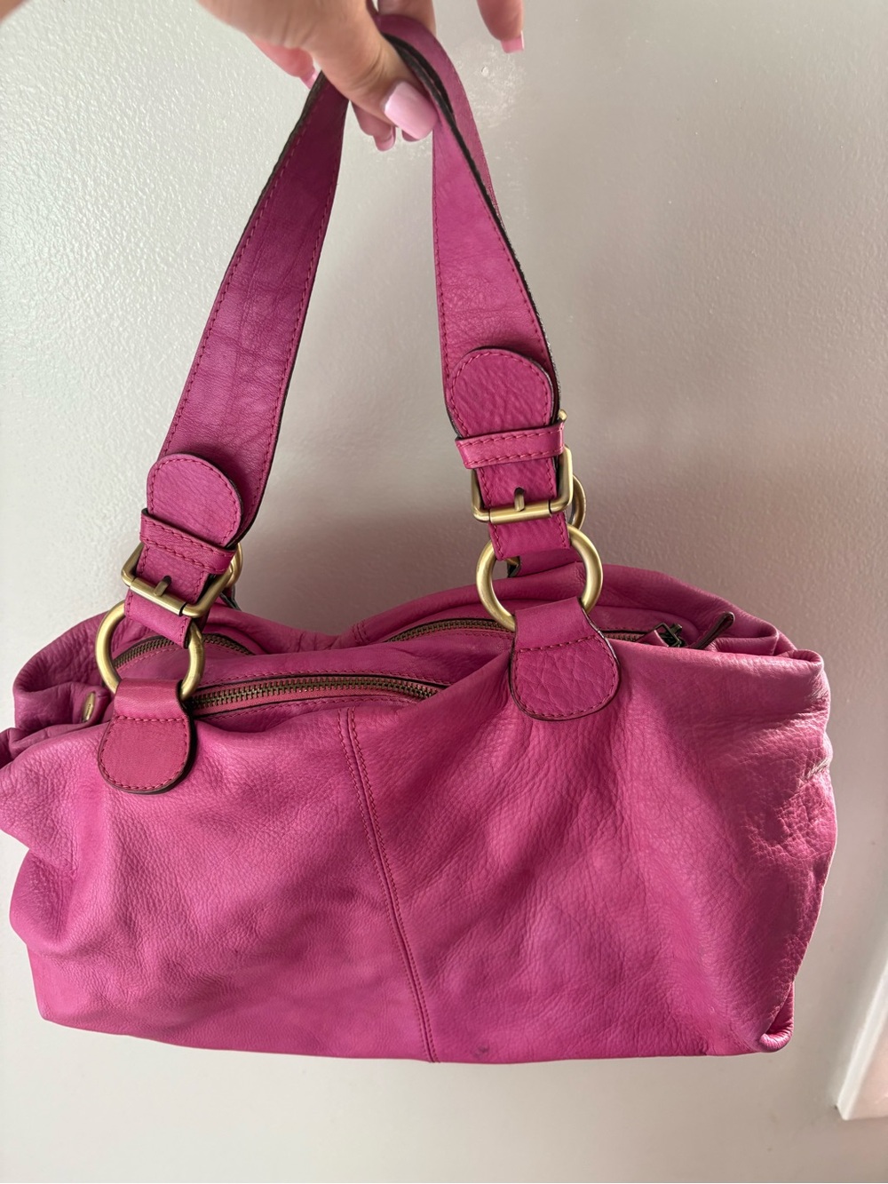 Nuovedive Genuine Soft Leather Made in Italy Pink Purse